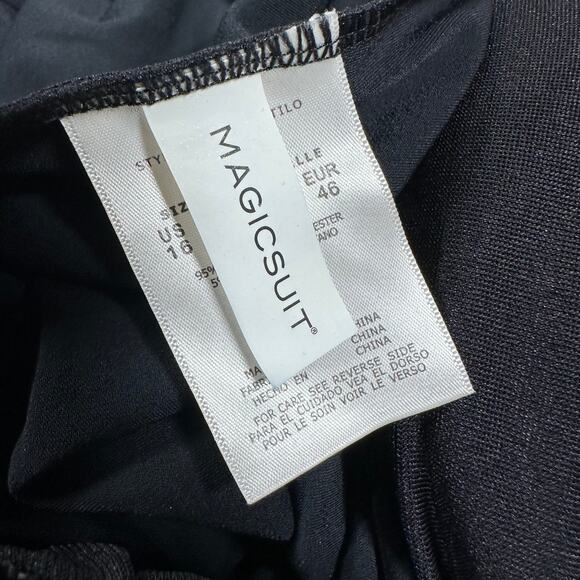 Magicsuit NWT Alex Side-tie Underwire Tankini Top Black Blue Shimmer Size 16 - Picture 7 of 11